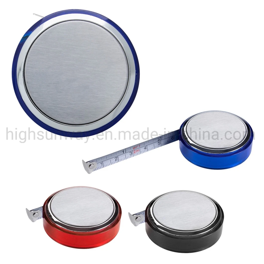 Promotional Mini Round Magnet Steel Tape Measure Tool Measuring Tape