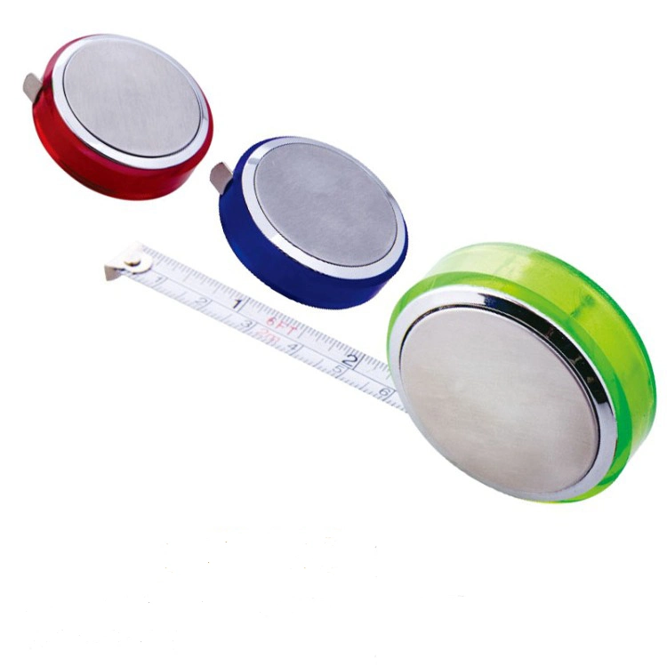 Promotional Mini Round Magnet Steel Tape Measure Tool Measuring Tape